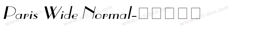 Paris Wide Normal字体转换